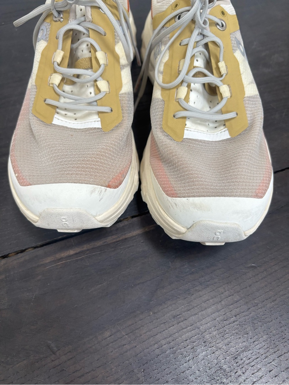 On Cloud cloudvista Women's Sneakers in White, Orange and Gold Accent - Picture 7 of 9